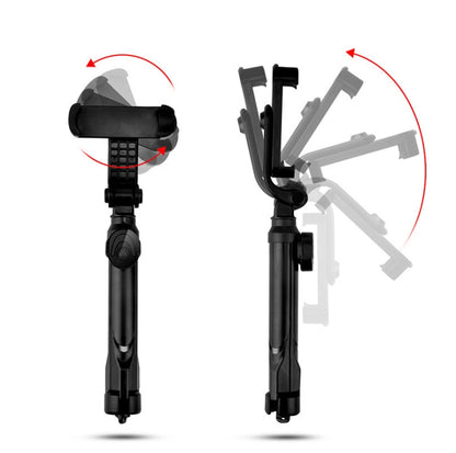 Bluetooth Tripod Selfie Stick Live Mobile Phone Holder(Black) - Selfie Sticks by buy2fix | Online Shopping UK | buy2fix
