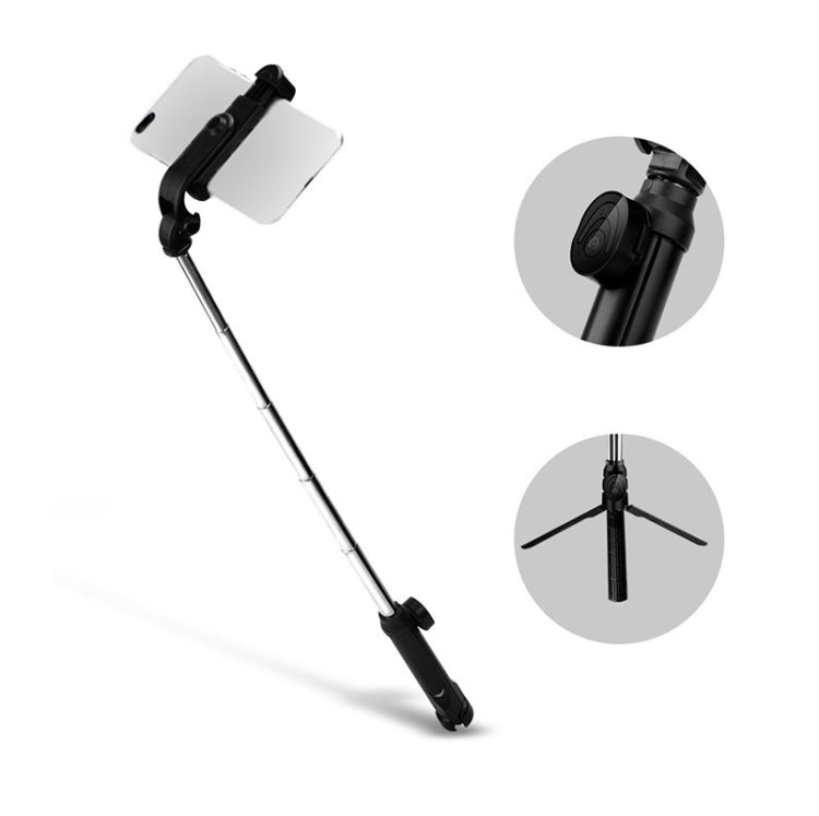 Bluetooth Tripod Selfie Stick Live Mobile Phone Holder(Black) - Selfie Sticks by buy2fix | Online Shopping UK | buy2fix