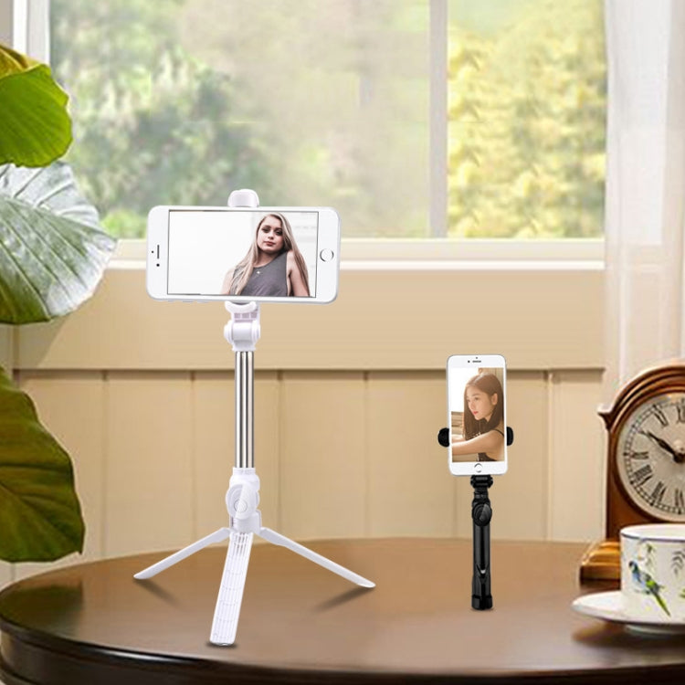 Bluetooth Tripod Selfie Stick Live Mobile Phone Holder(Black) - Selfie Sticks by buy2fix | Online Shopping UK | buy2fix