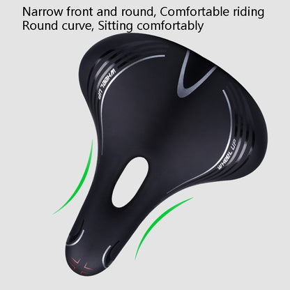 Wheel Up Bicycle Seat Saddle Mountain Bike Road Bike Bicycle Seat Riding Equipment Accessories(Black) - Bicycle Saddle by Wheel Up | Online Shopping UK | buy2fix