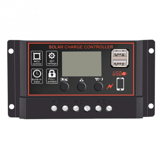 30A 12V24V Simple Solar Controller Light Time Control Solar Charge And Discharge Controller With USB - Others by buy2fix | Online Shopping UK | buy2fix