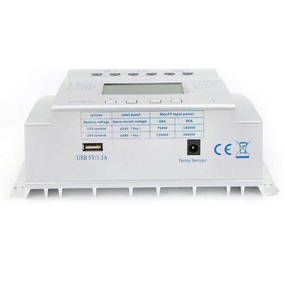 L60  12V/24V 60A Solar Controller Power Voltage Current LCD Display Solar Charge Controller - Others by buy2fix | Online Shopping UK | buy2fix