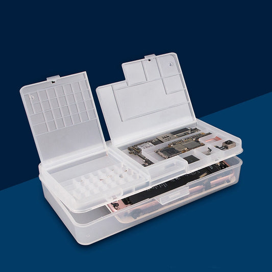 2 PCS Double-Layer Clamshell Mobile Phone Repair Parts Turnover Box Mobile Phone Disassembly  Screw Component Storage Box - Others by buy2fix | Online Shopping UK | buy2fix
