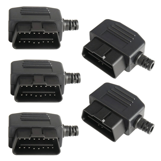 5 PCS 16PIN Car Male Connector OBD2 Connector Plug + Shell + Line Card + Screw OBD Plug J1962M - Cables & Connectors by buy2fix | Online Shopping UK | buy2fix