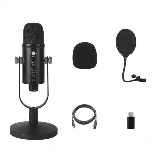 BM-86 USB Condenser Microphone Voice Recording Computer Microphone Live Broadcast Equipment Set, Specification: Standard+Small Blowout Prevention Net - Microphone by buy2fix | Online Shopping UK | buy2fix