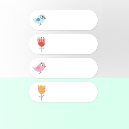 Thermal Label Paper Cosmetic Sticker Bottled Name Sticker For NIIMBOT D11 Printer, Size: Birds and Flowers by buy2fix