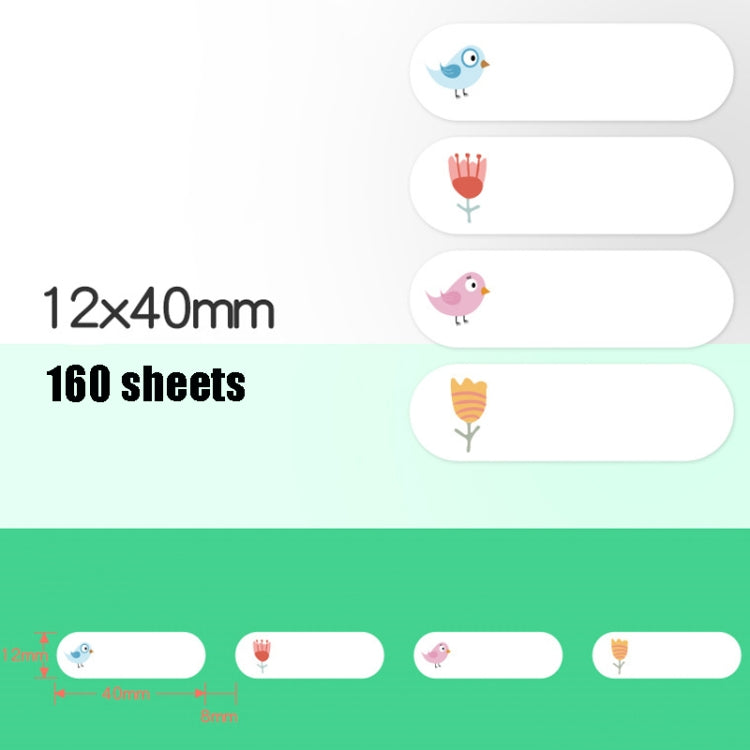 Thermal Label Paper Cosmetic Sticker Bottled Name Sticker For NIIMBOT D11 Printer, Size: Birds and Flowers by buy2fix