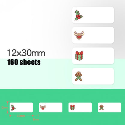 Thermal Label Paper Cosmetic Sticker Bottled Name Sticker For NIIMBOT D11 Printer, Size: Christmas Wishes by buy2fix