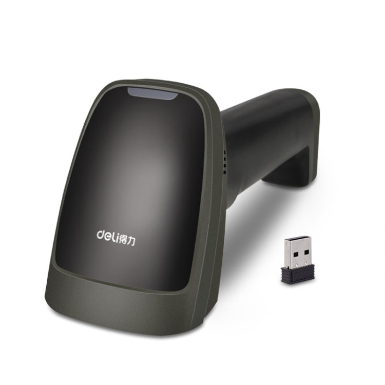 Deli Wired And Wireless Scanner Drugstore Supermarket Catering Logistics Cash Register Scanner, Model: 14882W (Black) by Deli