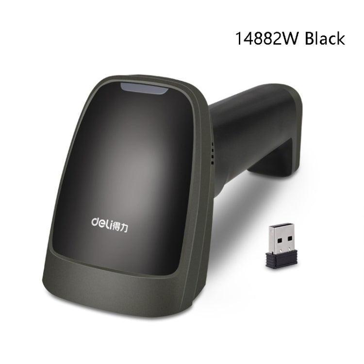 Deli Wired And Wireless Scanner Drugstore Supermarket Catering Logistics Cash Register Scanner, Model: 14882W (Black) by Deli