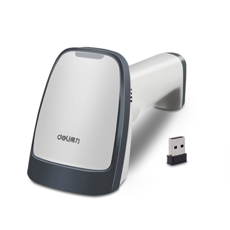 Deli Wired And Wireless Scanner Drugstore Supermarket Catering Logistics Cash Register Scanner, Model: 14882W (White) by Deli