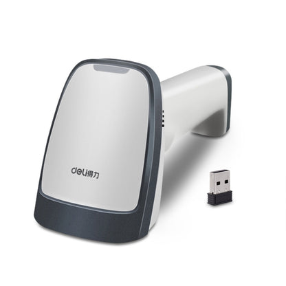 Deli Wired And Wireless Scanner Drugstore Supermarket Catering Logistics Cash Register Scanner, Model: 14882W (White) by Deli