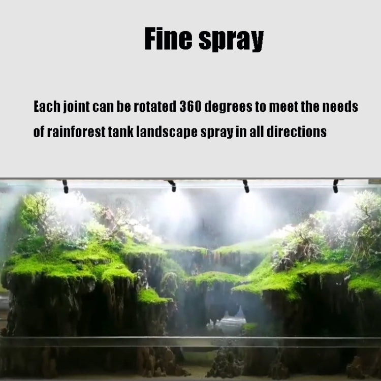 MS-PT03 Rainforest Tank Landscaping Climbing Pet Feeding Box Mini Spray Double-Head Atomization Cooling Nozzle - Fish Tanks & Accessories by buy2fix | Online Shopping UK | buy2fix