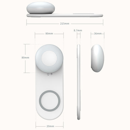 VN003 Multifunctional Wireless Charging LED Desk Lamp Separate Magnetic Touch Dimming Night Light - Wireless Charger by buy2fix | Online Shopping UK | buy2fix