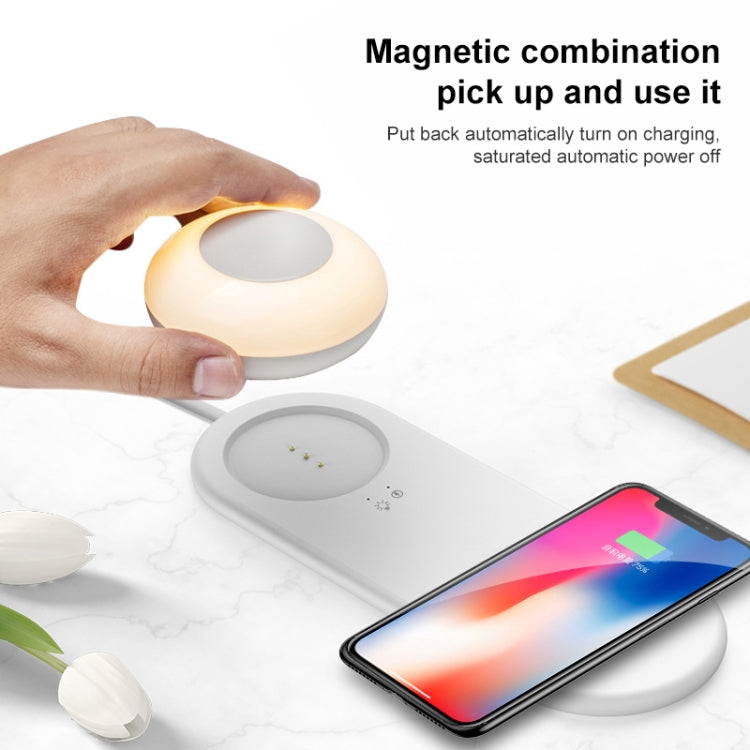 VN003 Multifunctional Wireless Charging LED Desk Lamp Separate Magnetic Touch Dimming Night Light - Wireless Charger by buy2fix | Online Shopping UK | buy2fix
