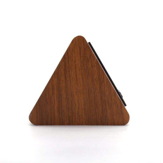 Mute Luminous Electronic Clock Wooden Sound Control Small Triangle Alarm Clock Brown Wood Red Light - Alarm Clocks by buy2fix | Online Shopping UK | buy2fix