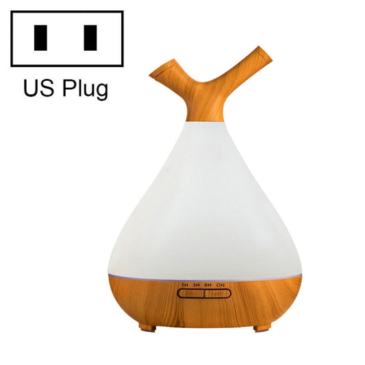 YCTA-008 Household Mute Small Wood Grain Colorful Light Aroma Diffuser Night Tree Air Humidifier, Product specifications: US Plug(Light Wood Grain) - Air Purifiers & Accessories by buy2fix | Online Shopping UK | buy2fix