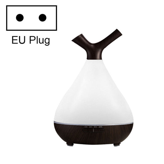 YCTA-008 Household Mute Small Wood Grain Colorful Light Aroma Diffuser Night Tree Air Humidifier, Product specifications: EU Plug(Deep Wood Grain) - Air Purifiers & Accessories by buy2fix | Online Shopping UK | buy2fix