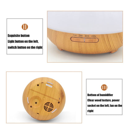 YCTA-008 Household Mute Small Wood Grain Colorful Light Aroma Diffuser Night Tree Air Humidifier, Product specifications: UK Plug(Light Wood Grain) - Air Purifiers & Accessories by buy2fix | Online Shopping UK | buy2fix