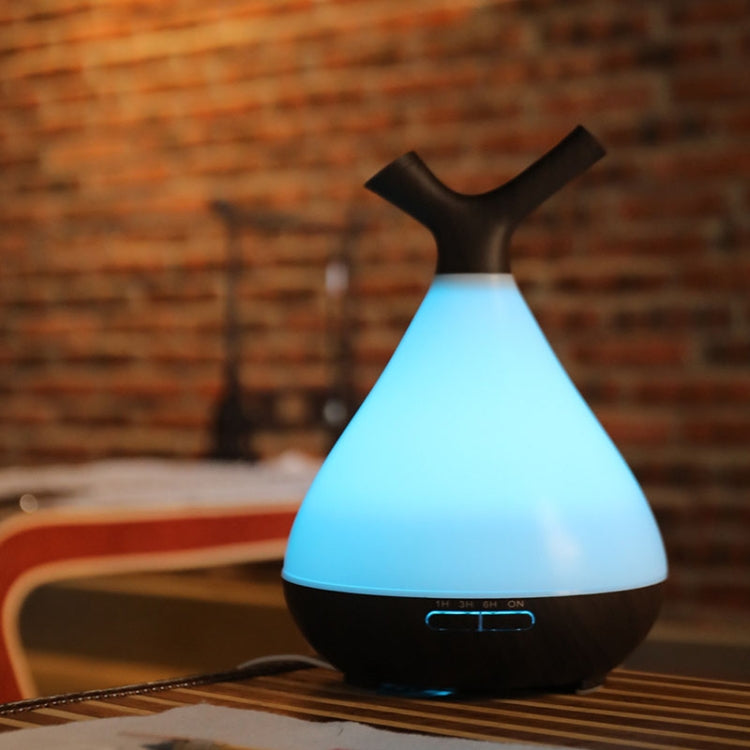 YCTA-008 Household Mute Small Wood Grain Colorful Light Aroma Diffuser Night Tree Air Humidifier, Product specifications: UK Plug(Light Wood Grain) - Air Purifiers & Accessories by buy2fix | Online Shopping UK | buy2fix