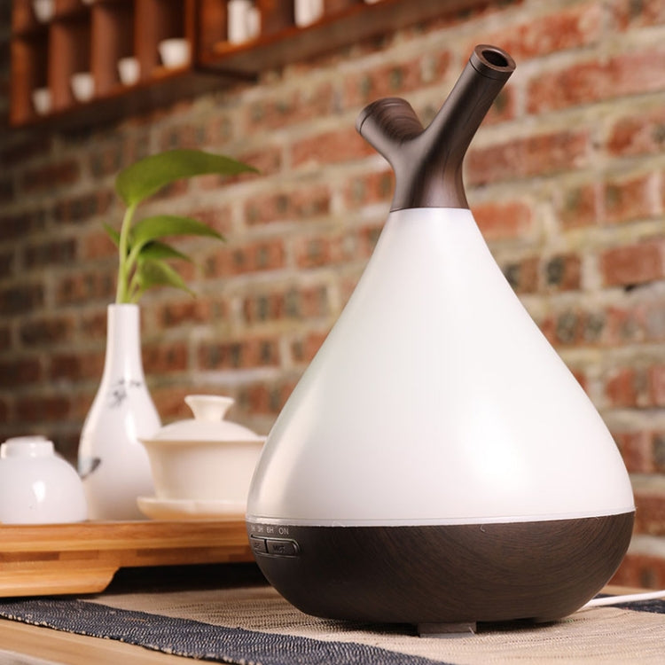 YCTA-008 Household Mute Small Wood Grain Colorful Light Aroma Diffuser Night Tree Air Humidifier, Product specifications: UK Plug(Light Wood Grain) - Air Purifiers & Accessories by buy2fix | Online Shopping UK | buy2fix
