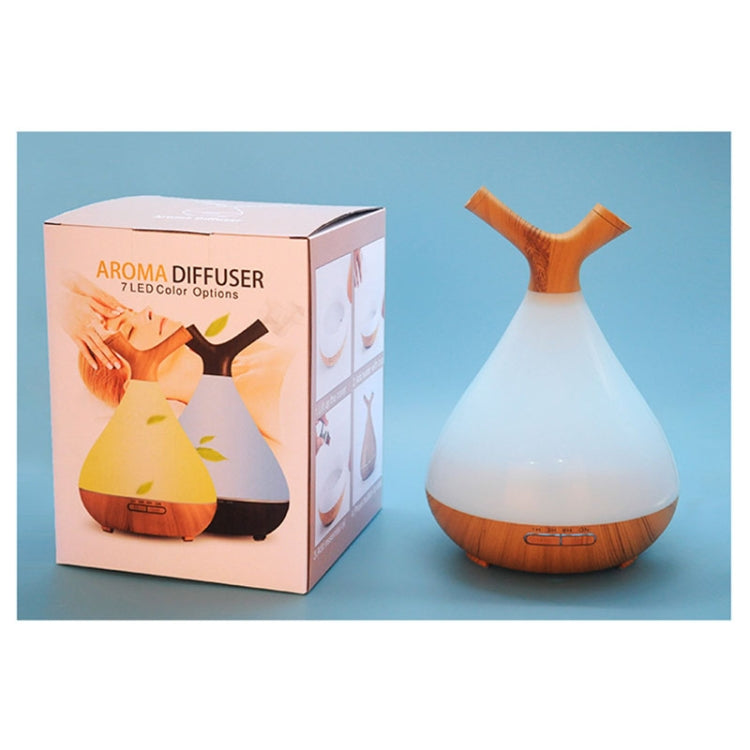 YCTA-008 Household Mute Small Wood Grain Colorful Light Aroma Diffuser Night Tree Air Humidifier, Product specifications: UK Plug(Light Wood Grain) - Air Purifiers & Accessories by buy2fix | Online Shopping UK | buy2fix