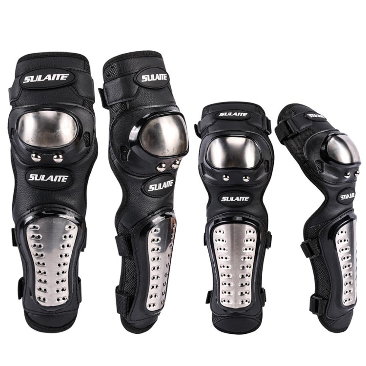 SULAITE GT341 Motorcycle Stainless Steel Knee Pads Elbow Pads Off-Road Cycling Racing Anti-Fall Sports Protective Gear by SULAITE