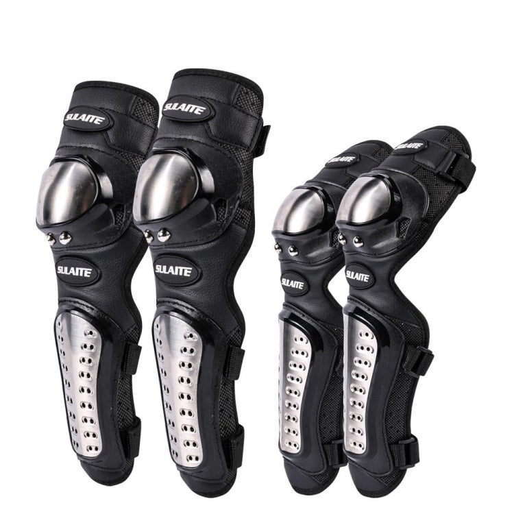 SULAITE GT341 Motorcycle Stainless Steel Knee Pads Elbow Pads Off-Road Cycling Racing Anti-Fall Sports Protective Gear by SULAITE
