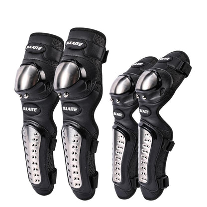 SULAITE GT341 Motorcycle Stainless Steel Knee Pads Elbow Pads Off-Road Cycling Racing Anti-Fall Sports Protective Gear by SULAITE