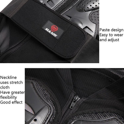 SULAITE GT-032 Motorcycle Racing Sleeveless Riding Protective Clothing, Specification: L(Black) by SULAITE