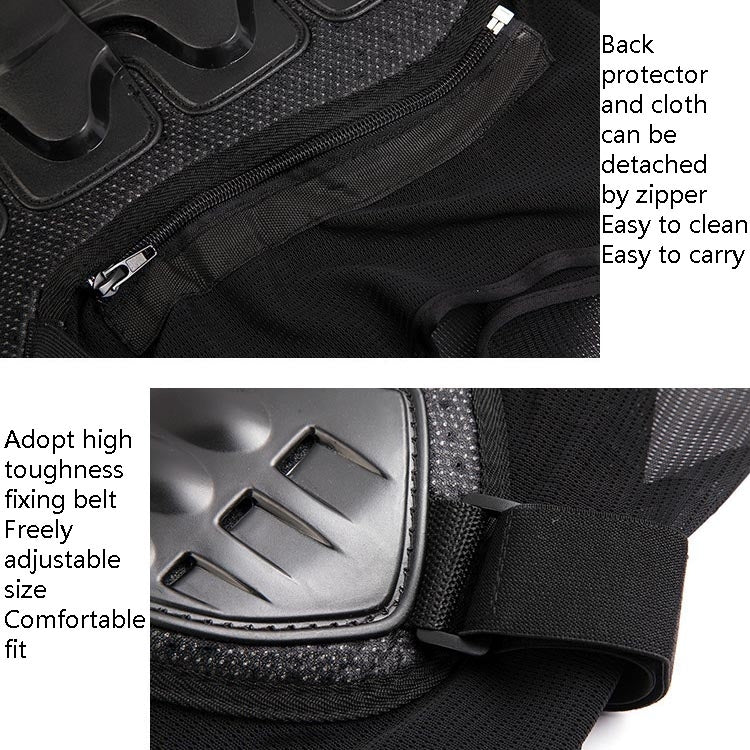 SULAITE GT-032 Motorcycle Racing Sleeveless Riding Protective Clothing, Specification: L(Black) by SULAITE