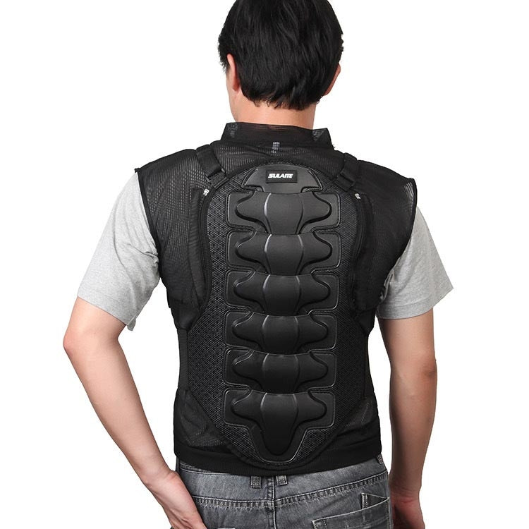 SULAITE GT-032 Motorcycle Racing Sleeveless Riding Protective Clothing, Specification: L(Black) by SULAITE
