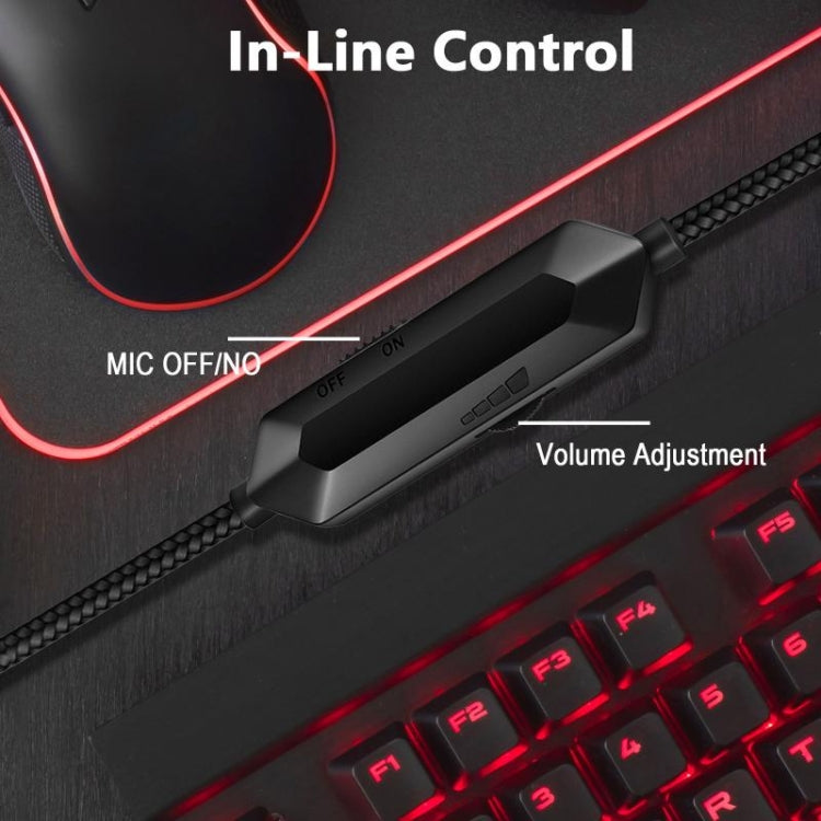 ERXUNG J5 Head-Mounted Gaming Headset Wire-Controlled Desktop Computer Gaming With Microphone Luminous Headset(Pink) by buy2fix