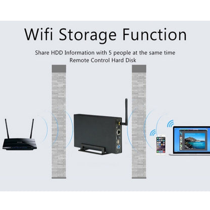 Blueendless 3.5 inch Mobile Hard Disk Box WIFI Wireless NAS Private Cloud Storage( US Plug) - HDD Enclosure by Blueendless | Online Shopping UK | buy2fix