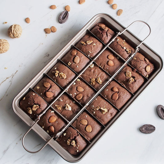 Brownie Pan Cake Mold Square Bread Baking Thick Solid Bottom Non-Stick Baking Pan - Bulit-in Ovens & Accessories by buy2fix | Online Shopping UK | buy2fix