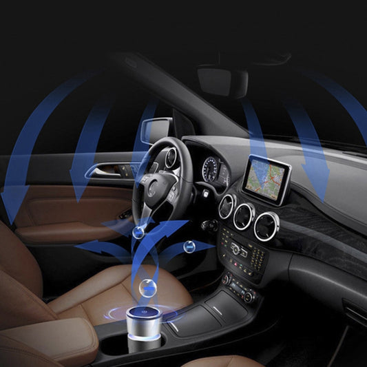 K04 Colorful Car Charger USB Car Negative Ion Air Purifier(Black) - Air Purifier by buy2fix | Online Shopping UK | buy2fix