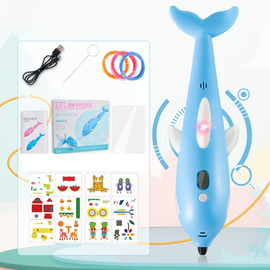 3D Printing Pen Three-Dimensional Painting Graffiti Brush(Blue) - 3D Printer by buy2fix | Online Shopping UK | buy2fix