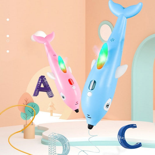 3D Printing Pen Three-Dimensional Painting Graffiti Brush(Blue) - 3D Printer by buy2fix | Online Shopping UK | buy2fix