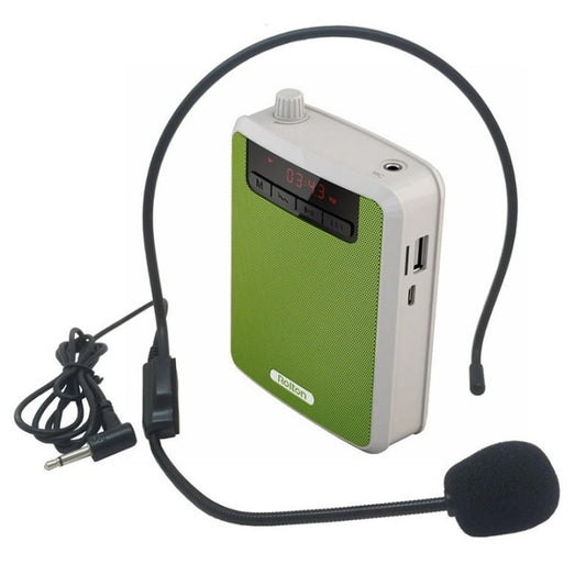 Rolton K300 Portable Voice Amplifier Supports FM Radio/MP3(Green) - Microphone by Rolton | Online Shopping UK | buy2fix