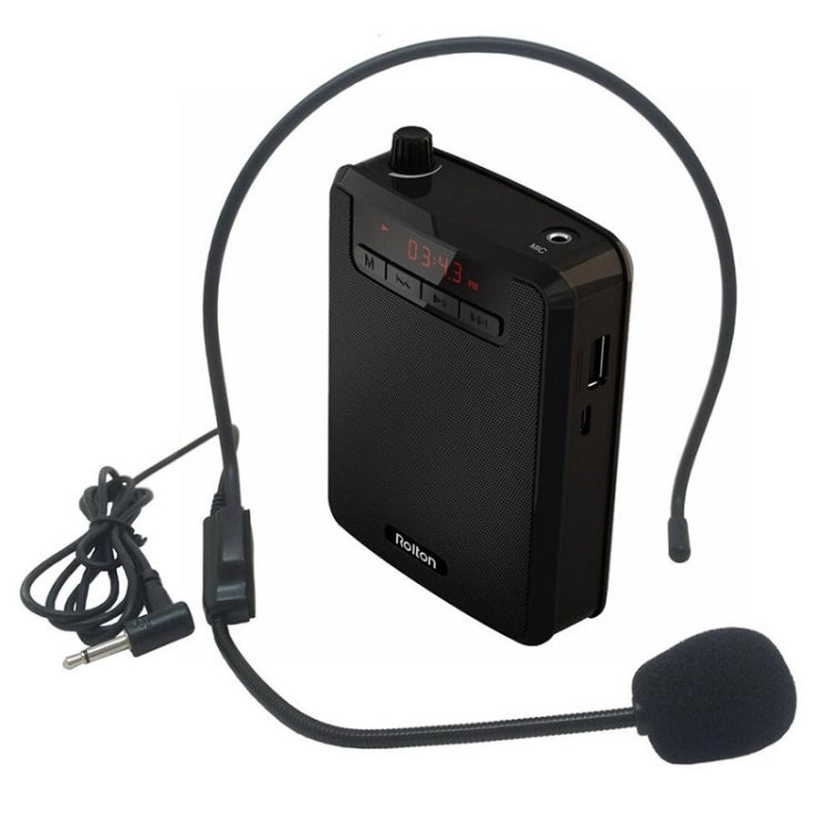 Rolton K300 Portable Voice Amplifier Supports FM Radio/MP3(Black) - Microphone by Rolton | Online Shopping UK | buy2fix