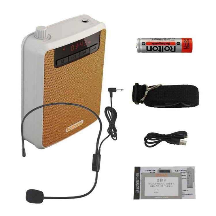 Rolton K300 Portable Voice Amplifier Supports FM Radio/MP3(Green) - Microphone by Rolton | Online Shopping UK | buy2fix