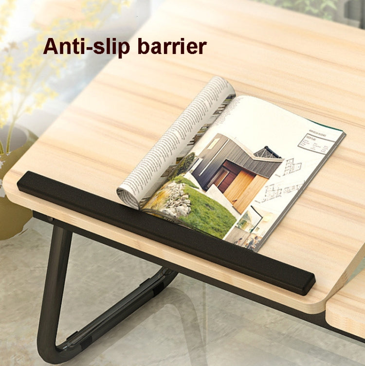 Bed Four-Speed Lifting Table Folding Laptop Desk  Adjustable Dormitory Lazy Table with Cup Holder, Size: 55x32x25cm(Aurora White) - Laptop Stand by buy2fix | Online Shopping UK | buy2fix