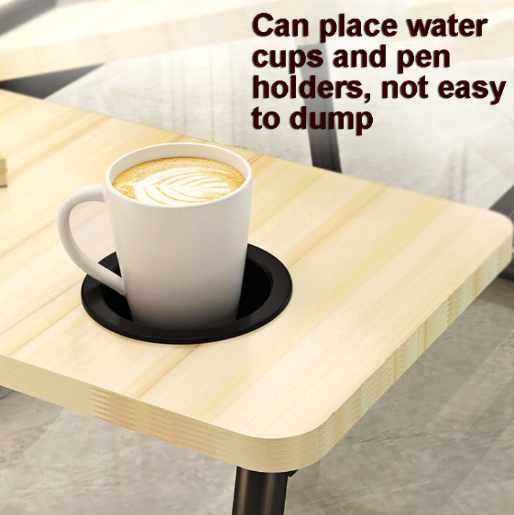 Bed Four-Speed Lifting Table Folding Laptop Desk  Adjustable Dormitory Lazy Table with Cup Holder, Size: 55x32x25cm(Aurora White) - Laptop Stand by buy2fix | Online Shopping UK | buy2fix