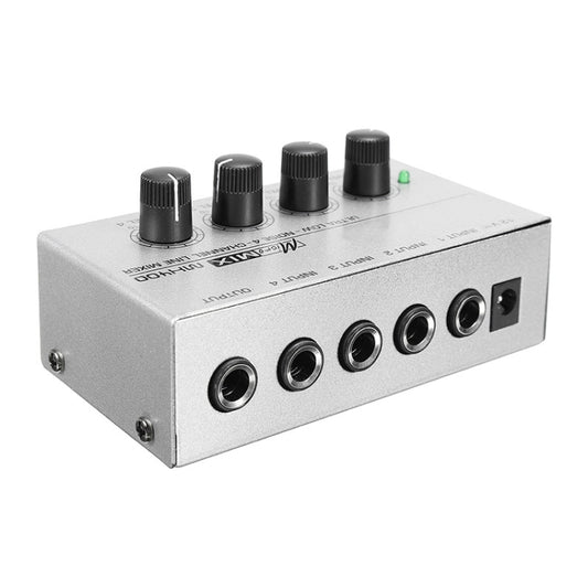 Mini Karaoke Audio Mixer4 Channel Line Mono Microphone Sound Mixing Amplifier For Family KTV -  by buy2fix | Online Shopping UK | buy2fix