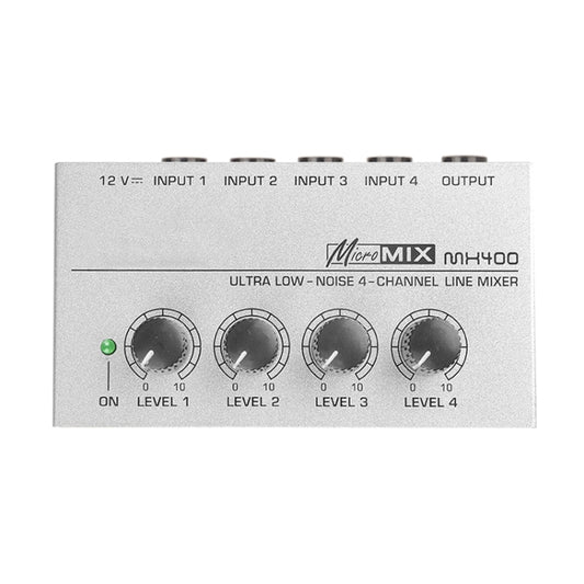 Mini Karaoke Audio Mixer4 Channel Line Mono Microphone Sound Mixing Amplifier For Family KTV -  by buy2fix | Online Shopping UK | buy2fix
