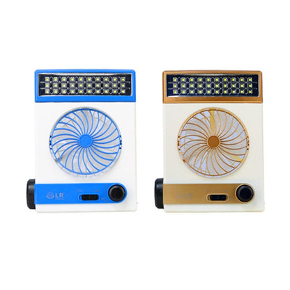Four-In-One Solar Fan With Lamp Flashlight Function,CN Plug(Blue) by buy2fix