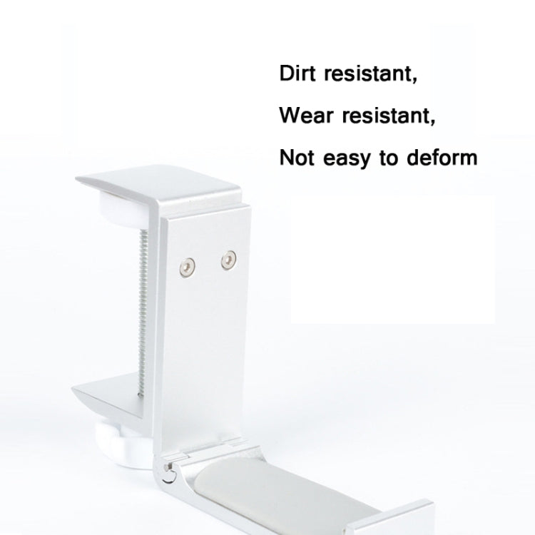 Headphone Bracket Internet Cafe Monitor Earphone Hanger Desktop Earphone Display Stand, Style: Lock Clip Type (Silver) by buy2fix
