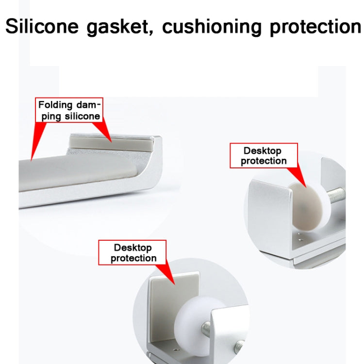 Headphone Bracket Internet Cafe Monitor Earphone Hanger Desktop Earphone Display Stand, Style: Lock Clip Type (Silver) by buy2fix