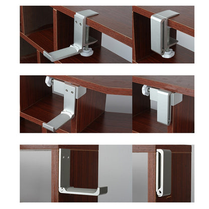 Headphone Bracket Internet Cafe Monitor Earphone Hanger Desktop Earphone Display Stand, Style: Paste Screw Type (Silver) by buy2fix