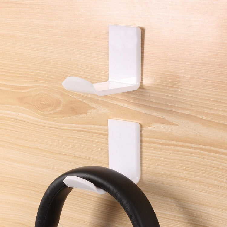 2 PCS Headphone Bracket Sticky Headset Hanger(White) by buy2fix